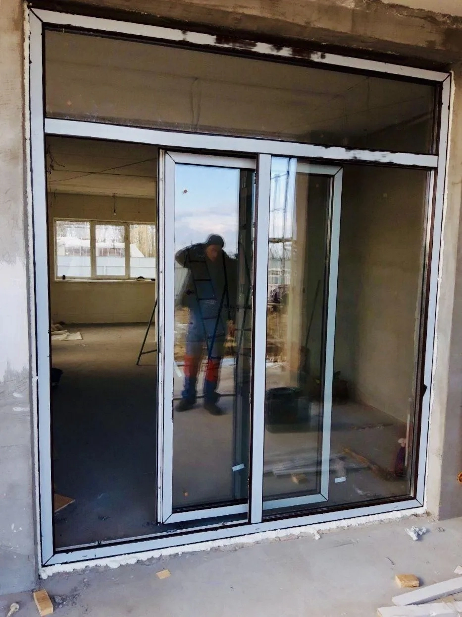 Установка раздвижных дверей